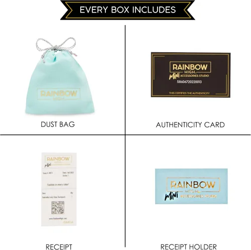 Miniatura 6 de Rainbow High - Mini Accesorios Studio Bags 25+ de gama alta Mystery Surprise Fashion Collectibles. Mezcla y combina en muñecas de moda. Gran regalo