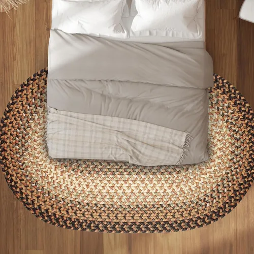 Miniatura 43 de Rhody Rug Easy Living EL33 Taupetone - Alfombra ovalada trenzada de 4 x 6 pies, decoración del hogar, tapete para piso o dormitorio, de fácil