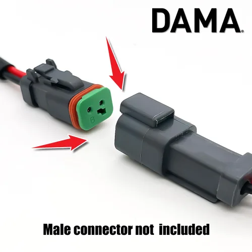 Miniatura 5 de DAMA Deutsch DT 2 pines enchufe hembra arnés de cableado hembra Conectores de coleta para cable a cable luz de trabajo LED, barra de luz LED