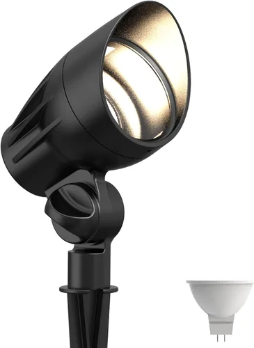 GOODSMANN Focos de bajo voltaje Iluminación de paisaje 5W LED Reflectores al aire libre 2700K blanco cálido LED reemplazable Iluminación exterior