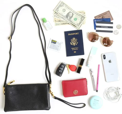 Miniatura 5 de RIAH FASHION Cartera convertible de cuero vegano para bolso de mano Bolso pequeño para teléfonoranuras para tarjetas y muñeca desmontablebandolera