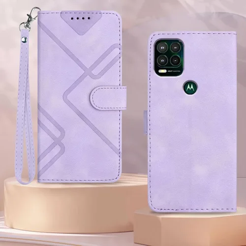 Miniatura 6 de Funda para teléfono Moto G Stylus 5G 2021, tarjetero de cuero, correa de muñeca, cierre magnético, a prueba de golpes, funda protectora con tapa