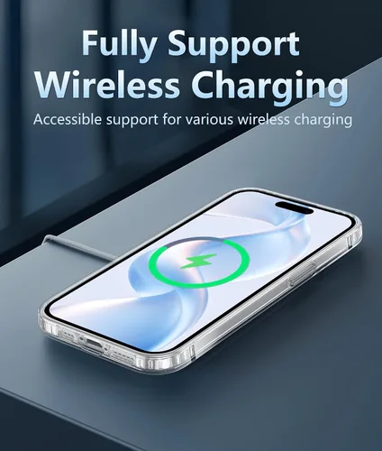 Miniatura 1326 de FNTCASE Funda para iPhone 13 Pro-Max: Fundas magnéticas transparentes compatibles con Magsafe Slim anti amarillamiento protección contra caídas