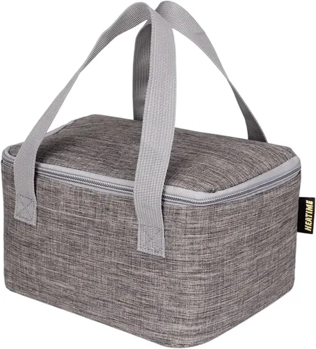 Miniatura 8 de Bolsa de almuerzo de 6 latas/4L para hombres y mujeres, caja de almuerzo cuadrada, pequeña bolsa enfriadora, bolsa térmica aislada suave plegable