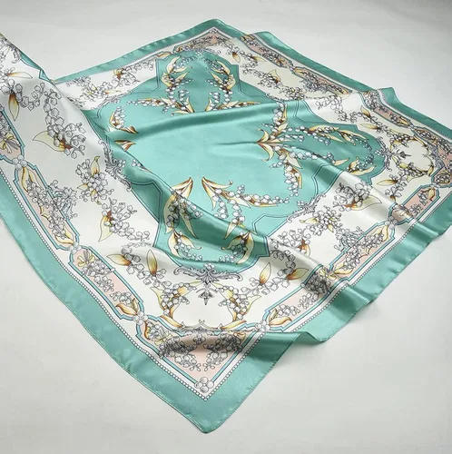 Miniatura 5 de Bufanda cuadrada de satén para mujer, de 35 x 35 pulgadas, para dormir