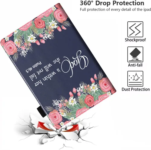 Miniatura 6 de Funda para tablet Kindle Fire HD 10/Fire HD 10 Plus de 10.1 pulgadas (11ª generación, lanzada en 2021) – Funda delgada de piel sintética con soporte