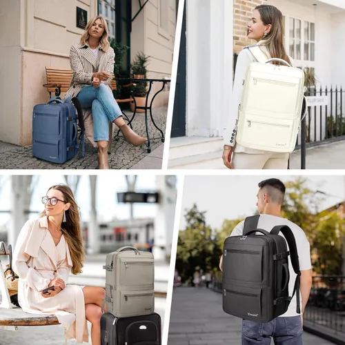 Miniatura 7 de BALEINE Mochila de Viaje para Mujeres y Hombres, Mochila Grande y Resistente de Equipaje de Mano para Laptop, Regalos para Negocios, Casual, Viajes