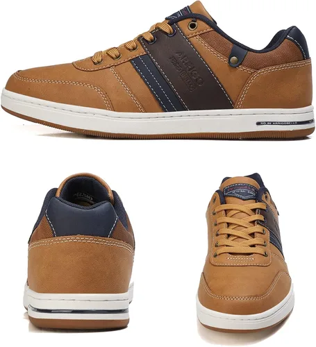 Miniatura 3 de ASTERO - Zapatos casuales para hombre vestido de moda antideslizante y bajo de piel sintética zapatos para caminar M