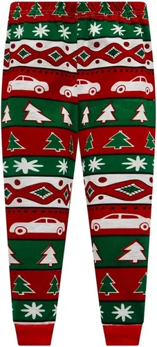 Miniatura 3 de Pijamas de Navidad para niños pequeños y niñas, 100% algodón, dinosaurio, estrellado, ropa de dormir de manga larga, 2 piezas, ropa para niños