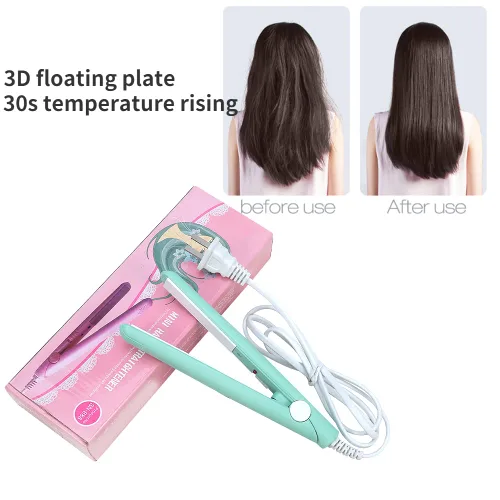 Miniatura 2 de Plancha de pelo 2 en 1, rizador de pelo rizado para el cabello encrespado, plancha plana, rizador de pelo, herramienta de peinado iónico