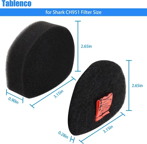 Miniatura 6 de UltraCyclone Pet Pro Plus - Aspiradora de mano inalámbrica para Shark Filtros de fieltro de espuma de repuesto, compatibles con Shark CH901 CH950