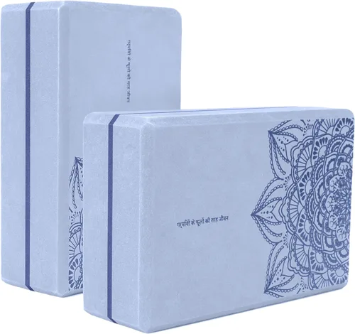 Miniatura 12 de nuveti Juego de 2 bloques de yoga, bloques de espuma de ladrillos de yoga de alta densidad para mejorar la fuerza, flexibilidad y equilibrio bloques