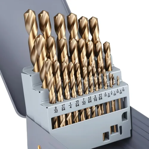 Miniatura 9 de Juego de brocas de cobalto de 115 piezas, juego de brocas de acero de alta velocidad M35 para metal endurecido, acero inoxidable, hierro fundido