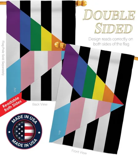 Miniatura 3 de Bandera LGBTQ del Mes del Orgullo Gay Trans Straight Ally Banderas Decoración del Hogar Regalos Pequeña Bandera Arco Iris Interior Banner 4 de Julio