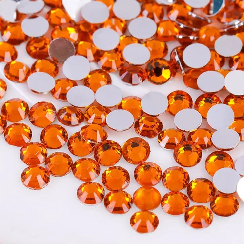 Miniatura 32 de 3000 unidades de diamantes de imitación termoadhesivos SS6 de 2mm con parte posterior plana, gemas de cristal de vidrio transparente redondas