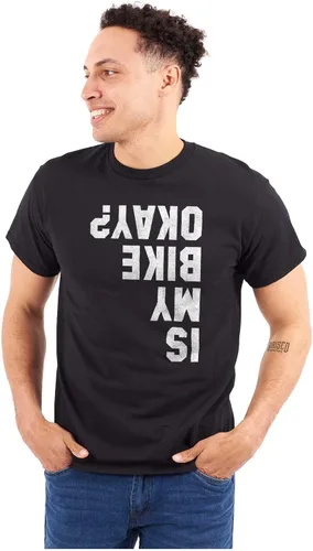 Miniatura 3 de Brisco Brands Camiseta gráfica de motociclista con texto en inglés "Is My Bike Okay" para hombre o mujer