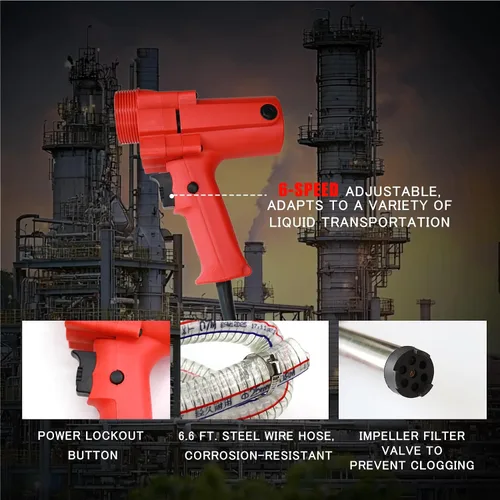 Miniatura 4 de Bomba eléctrica de barril para transferencia de combustible de 2480W, 110V 13000RPM, para bombas de transferencia eléctricas de 55 galones con tubo