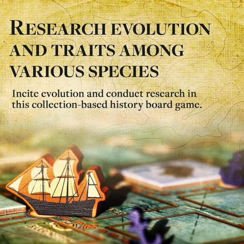 Miniatura 5 de Sobre el origen de las especies Un juego de mesa de investigación evolutiva de Artana Games El viaje de Charles Darwin a través de las Galápagos