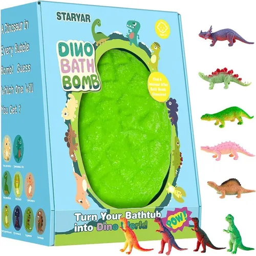 Miniatura 6 de Bombas de baño de dinosaurio para niños con juguetes en el interior, suaves y seguras, para niños de 3, 4, 5, 6, 7, 8, 9 años, regalo ideal