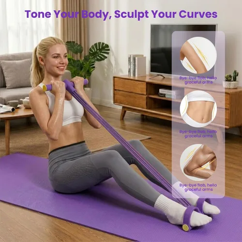 Miniatura 5 de Equipo de fitness Banda de resistencia Pedal Entrenador de ejercicio para entrenamiento de cuerpo completo y entrenamiento de fuerza en el gimnasio