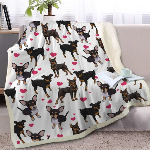 Miniatura 23 de BlessLiving Golden Retriever - Manta con patrones densos de perros, manta de forro polar Sherpa para sofá cama, manta suave y acogedora