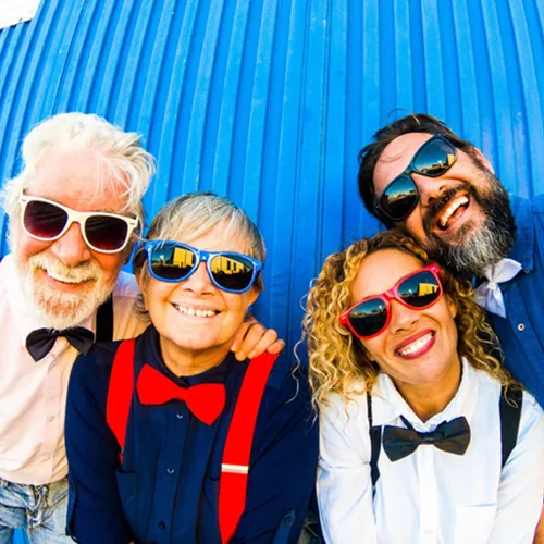 Miniatura 24 de Suministros para regalos de fiesta de colores neón Paquete de 8 gafas de sol unisex