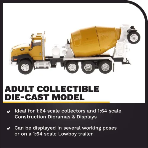 Miniatura 3 de Mezclador de hormigón Caterpillar CT660 McNeilus Bridgemaster 1:64 Diecast Masters - 85632 - Juega y colecciona