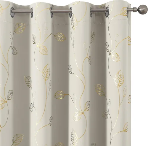 Miniatura 39 de BUHUA - Cortinas opacas blancas, cortinas plateadas, juego de 2 paneles de cortinas con ojales para dormitorio, elegante tratamiento de ventana