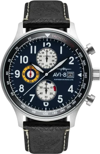 Miniatura 16 de Reloj analógico AV-4011 Hawker Hurricane, con mecanismo de cuarzo japonés, con correa de piel, de AVI-8