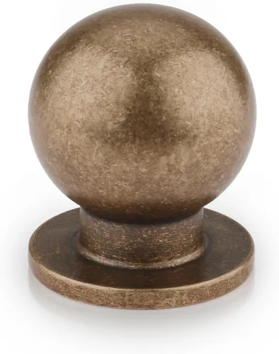 Haliwu Paquete de 5 pomos de bronce antiguo para gabinetes de cocina, tiradores redondos para cajones para baño, cocina, dormitorio
