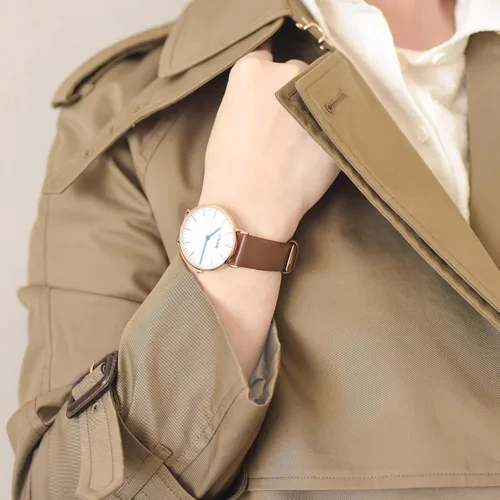 Miniatura 5 de EACHE Correas de reloj de cuero de liberación rápida para hombres y mujeres, correas de reloj de cuero fino para mujer, 0.472 in, 0.551 in, 0.630