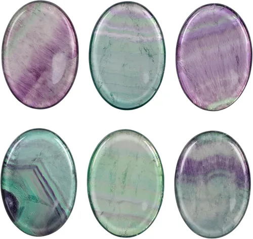 Miniatura 5 de mookaitedecor Paquete de 4 piedras ovaladas para el pulgar, piedras preciosas pulidas para ansiedad, terapia de cristal, meditación, equilibrio