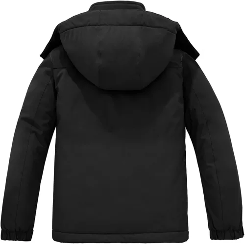 Miniatura 2 de ZSHOW Chaqueta de esquí para niña, impermeable, abrigo de invierno de forro polar con capucha