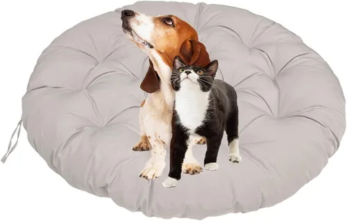 Miniatura 6 de Cojín redondo grueso para silla Papasan de 15.7 x 15.7 in, cojín de suelo extraíble para exteriores, cojín para silla Papasan al aire libre, cojín