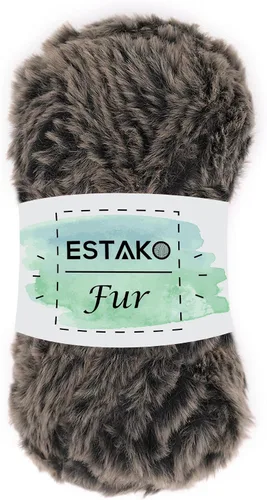 Miniatura 47 de Estako Piel 100% poliéster, suave, súper grueso, esponjoso, pelo sintético, hilo de tejer y ganchillo, 3.52 oz (100gr) 71 yardas (213.3 ft)