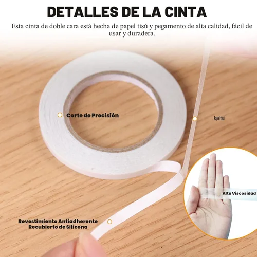 Miniatura 3 de Cinta de Doble Cara para Manualidades, Cinta de Doble Cara para Artes, Suministros para Álbumes de Recortes, Fotografía, Caja de Regalos, Álbum