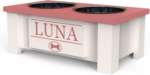 Miniatura 47 de GrooveThis Woodshop Soporte Personalizado de Cuenco Elevado para Perros de Tamaño Grande, Mediano, Pequeño y Extra Pequeño - Cuencos de Acero Negro