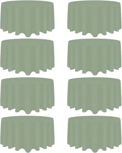 Miniatura 42 de Paquete de 8 manteles rectangulares color beige de 60 x 102 pulgadas para mesas rectangulares de 6 pies, resistentes a las arrugas, tela