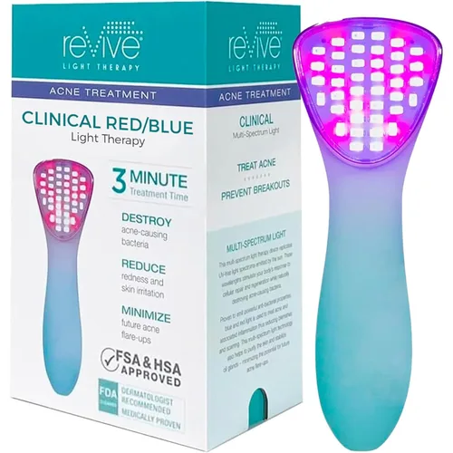 ReVive - Dispositivo clínico para acné, varita de luz roja y azul para brotes, herramientas de acné autorizadas por la FDA, herramientas faciales de