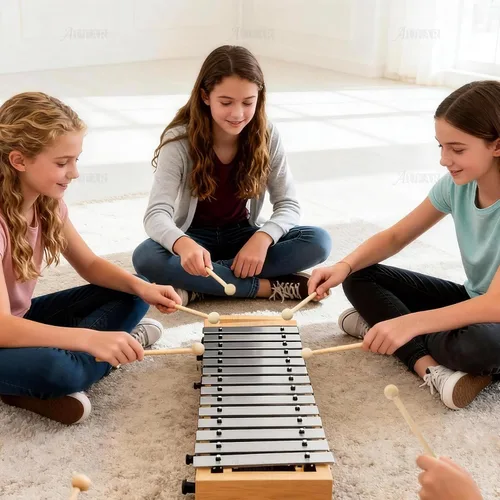 Miniatura 5 de AUEAR, Palitos de percusión de mazos de madera de 8 pulgadas de largo para xilófono Glockenspiel Energy Chime Block y campanas (paquete de 2)
