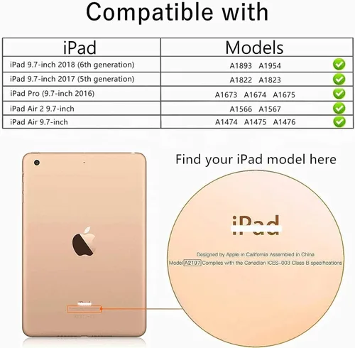 Miniatura 2 de YIHE - Funda infantil para iPad de 9.7 pulgadas con protector de pantalla, mango a prueba de golpes, funda convertible con soporte para iPad 9.7