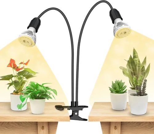 Miniatura 9 de SANSI Luces LED de Cultivo para Plantas de Interior, 450W Espectro Completo Lámpara de Cultivo de Cuello de Cisne de 3 Cabezales con Tecnología