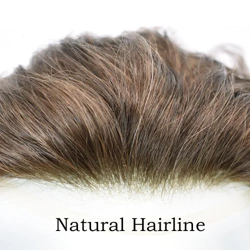 Miniatura 3 de Toupee - Pieza de cabello humano real, sistema de reemplazo de encaje suizo suave para hombre, pieza de pelo de tupé, protesis capilar para hombre