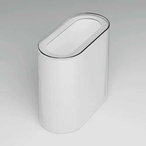 Miniatura 6 de IEEK Bote de basura de plástico con tapa superior de presión, cubo de basura de 2.4 galones / 10 litros, cesta de basura negra moderna para baño