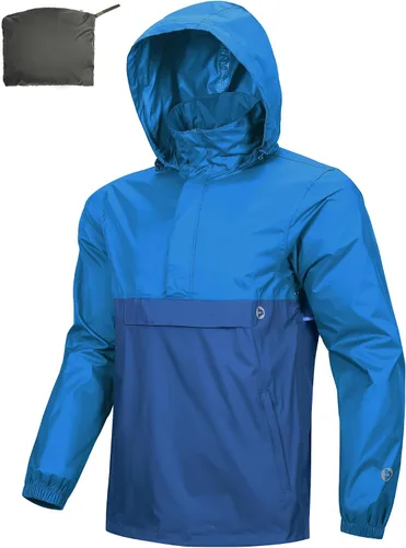 Miniatura 33 de Outdoor Ventures Chaqueta de lluvia para hombre, impermeable, ligera, plegable, para senderismo, golf, correr