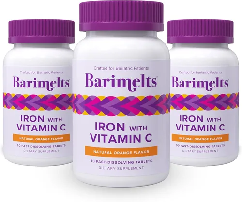 Miniatura 10 de BariMelts Hierro con Vitamina C, 90 Tabletas de Disolución Rápida (Suministro para 1 Mes), Suplemento de Hierro Bariátrico Sin Azúcar para Mujeres