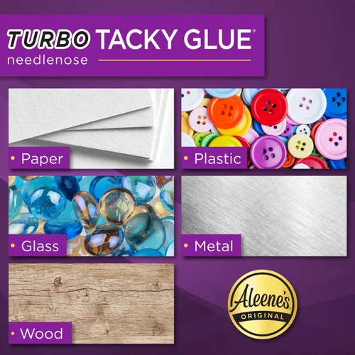 Miniatura 3 de Aleene's - Bolígrafo de pegamento Turbo Tacky para manualidades, aplicación de punta de precisión, adhesivo de unión fuerte, se seca transparente