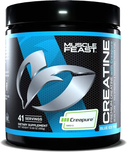 Polvo de monohidrato de creatina Creapure, hecho por Muscle Feast Pre-entrenamiento o post-entrenamiento, premium Fácil de mezclar y sin gluten,