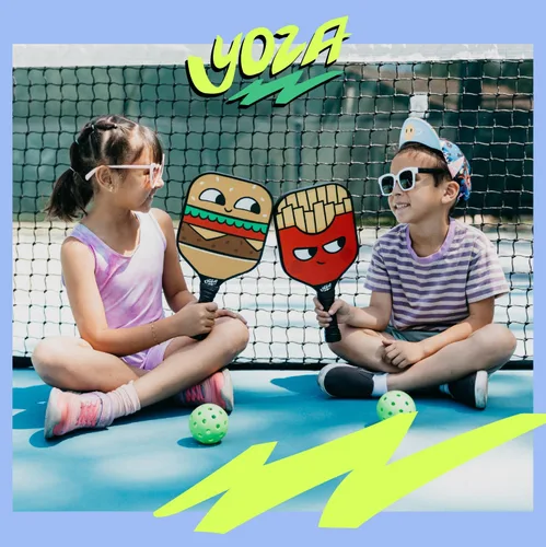 Miniatura 3 de Kids Pickleball Paddle Set of 2 - Includes 2 Pickleball Paddles with 2 Balls, Lightweight, Fiberglass, Better Control, Beginner Racket, Perfect