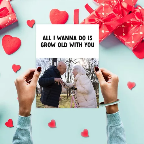 Miniatura 2 de Andaz Press Tarjeta fotográfica personalizada de 8.5 x 11 pulgadas con sobre, tarjeta de aniversario personalizada para marido, esposa, él, ella